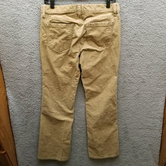 Loft Women's 6P Ann Taylor Corduroy Curvy Tan Bootcut Jeans 31.75" 29.5" 8" - Picture 10 of 11